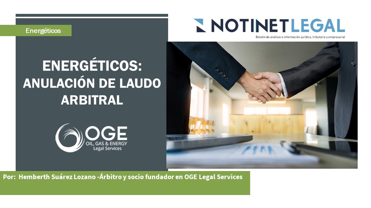 Energéticos: Anulación de laudo arbitral